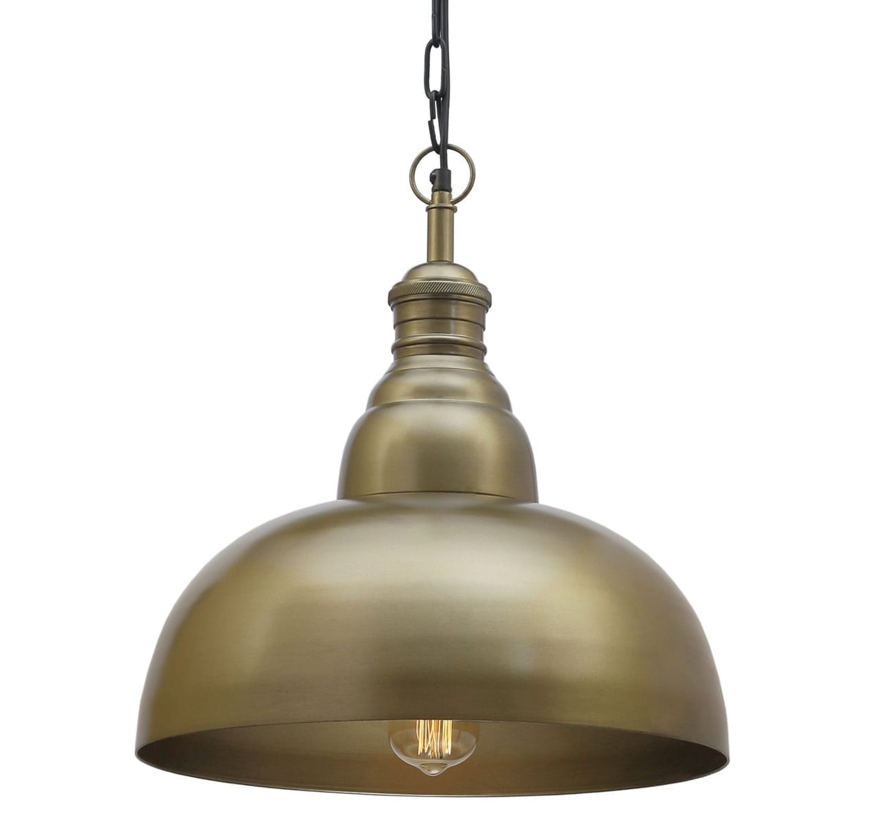 Grande Antique Brass Pendant