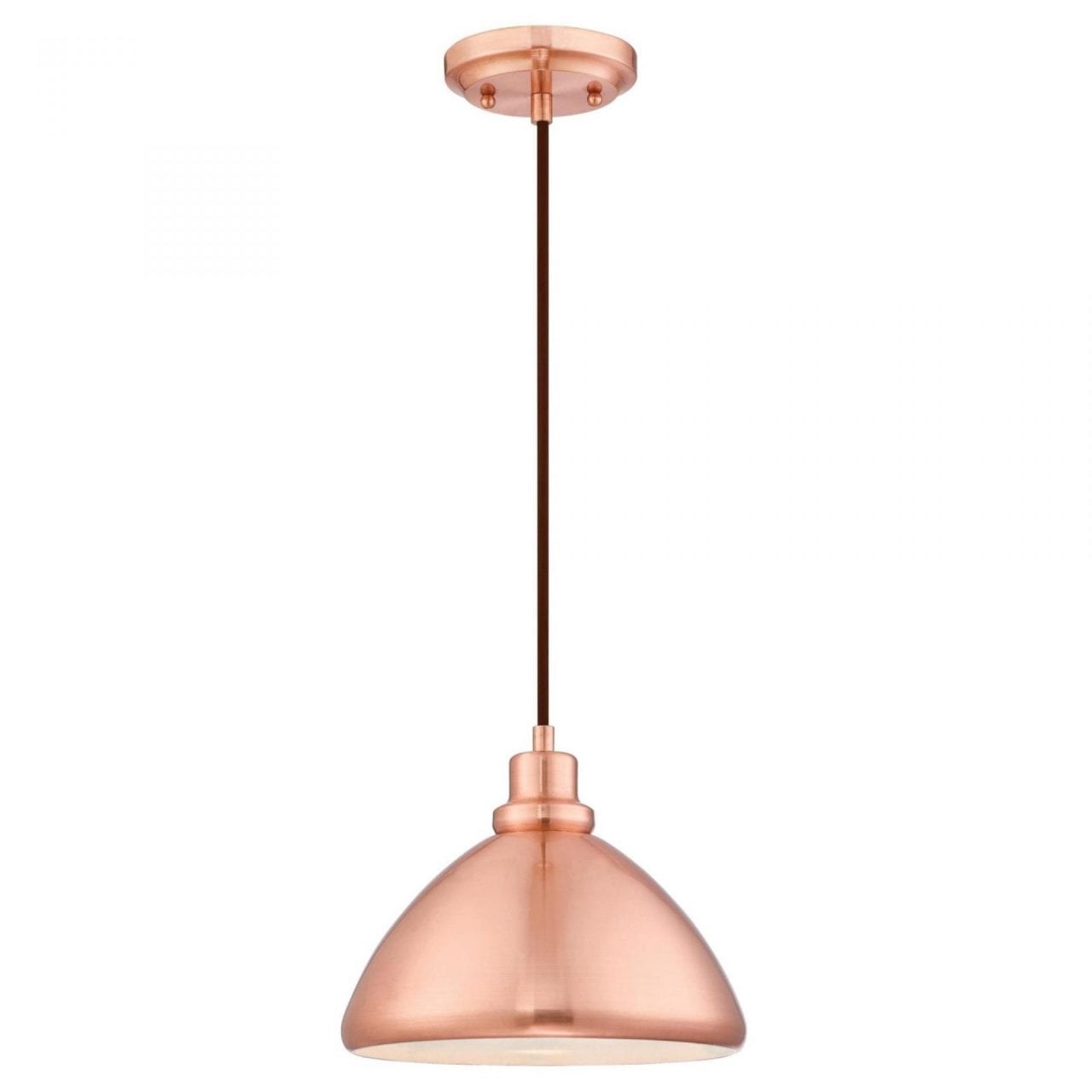 triple copper pendant light