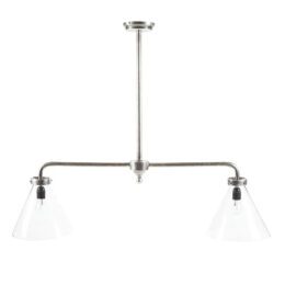 Antique Silver Two Arm Pendant Light