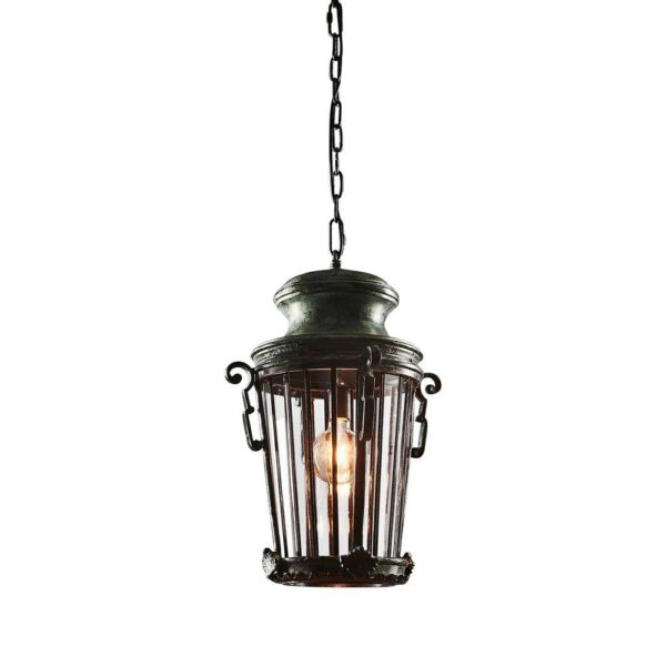 Dark Green Lantern Pendant Light
