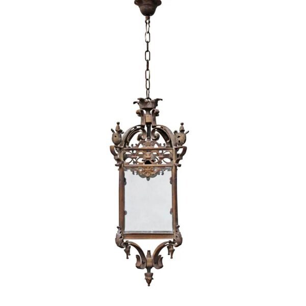 Ornate Brass Lantern Pendant Light