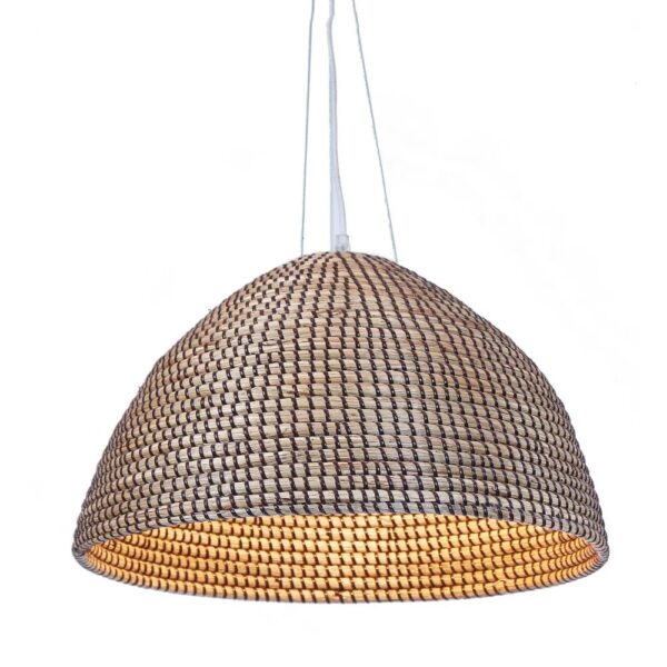 Rattan Semi Dome Pendant Light