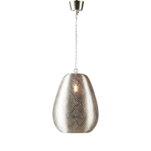 Silver Perforated Pendant Light