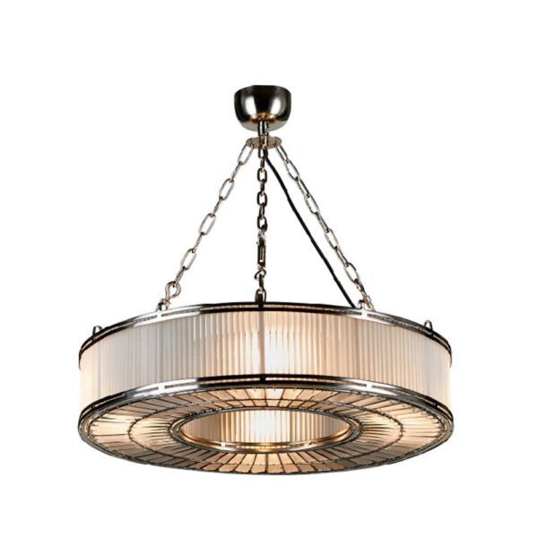 Silver Glass Ring Pendant Light