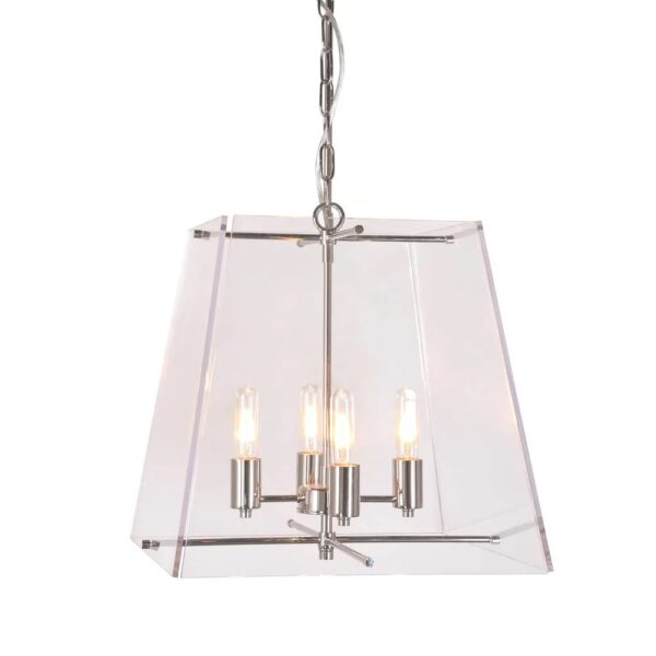 Trapezoidal Nickel Pendant Light