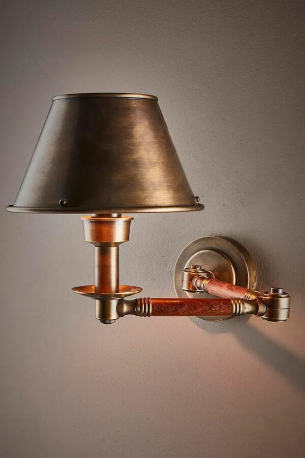 Antique Brass Swing Arm Wall Light