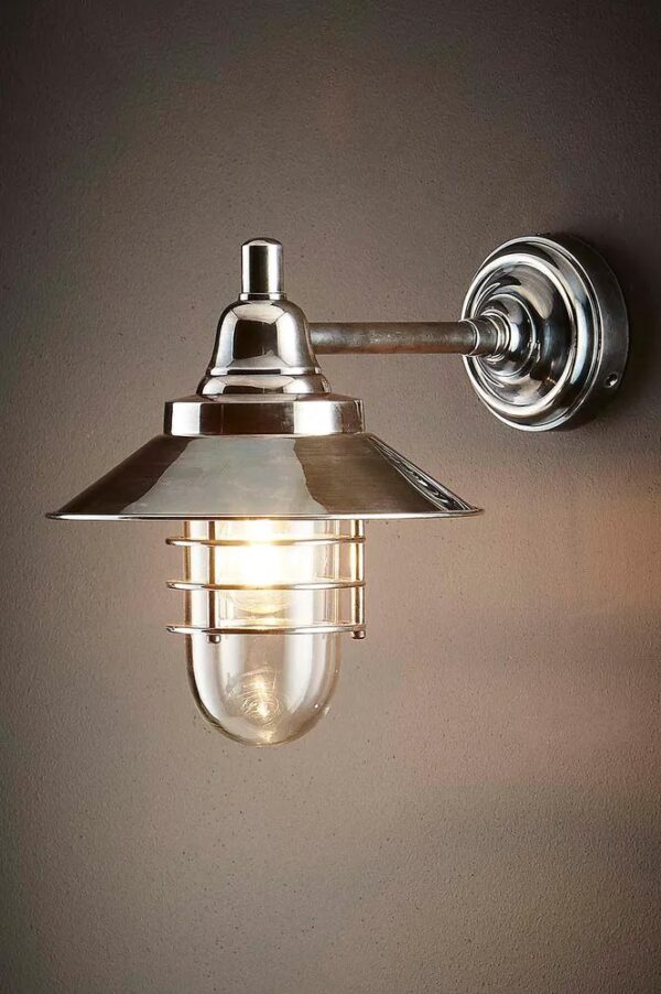 Antique Silver Contemporary Outdoor Wall Lantern