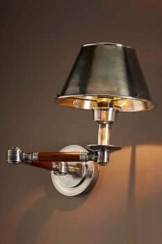 Antique Silver Swing Arm Wall Light