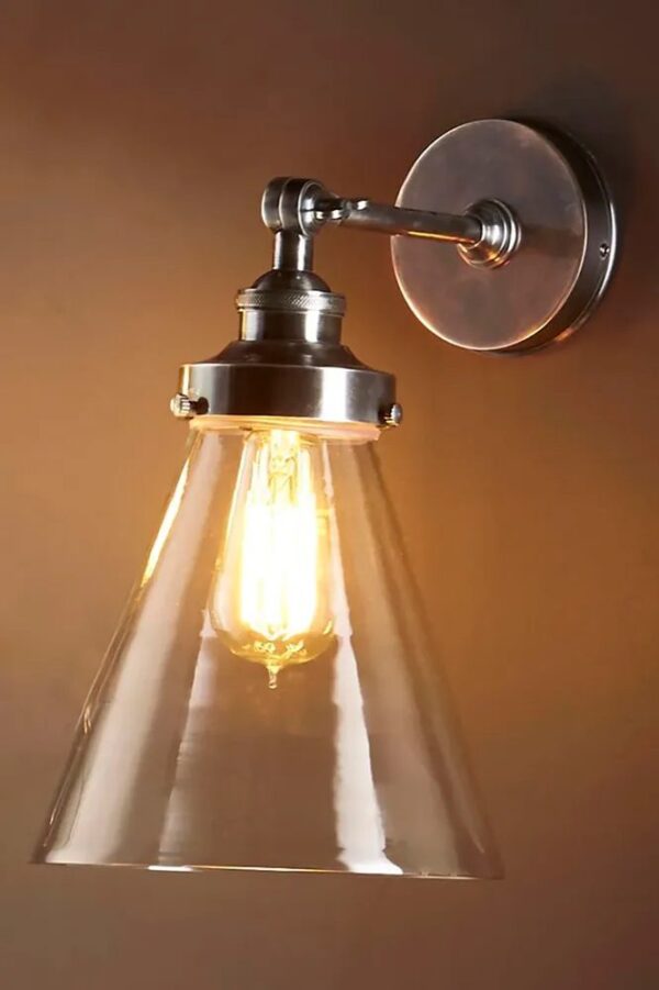 Conical Glass Wall Light