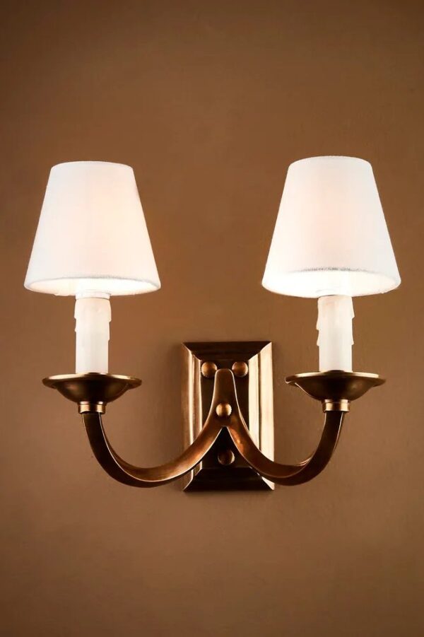 Twin Candle Two Arm Wall Light