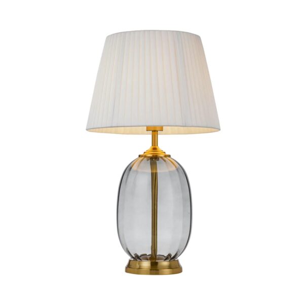 Perla Smoke Glass Table Lamp