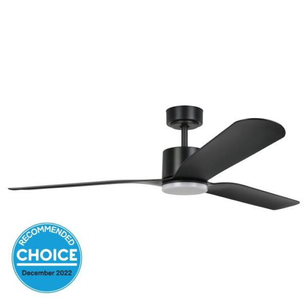 Iluka 60 DC Ceiling Fan with LED Light Matte Black